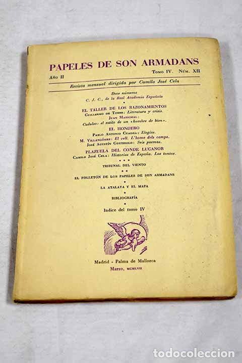 Libros: Papeles de Son Armadans: revista. N&ordm; 12