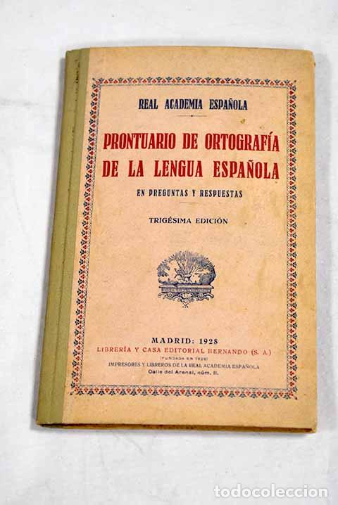Livros em segunda m&atilde;o: Prontuario de Ortograf&iacute;a de la lengua espa&ntilde;ola en preguntas y respuestas