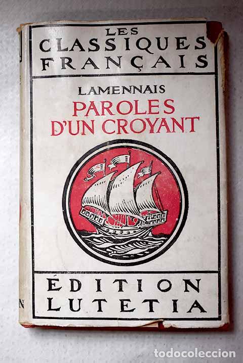 Livros em segunda m&atilde;o: Paroles d un croyant ; Le livre du peuple.- Lamennais, F&eacute;licit&eacute; Robert de