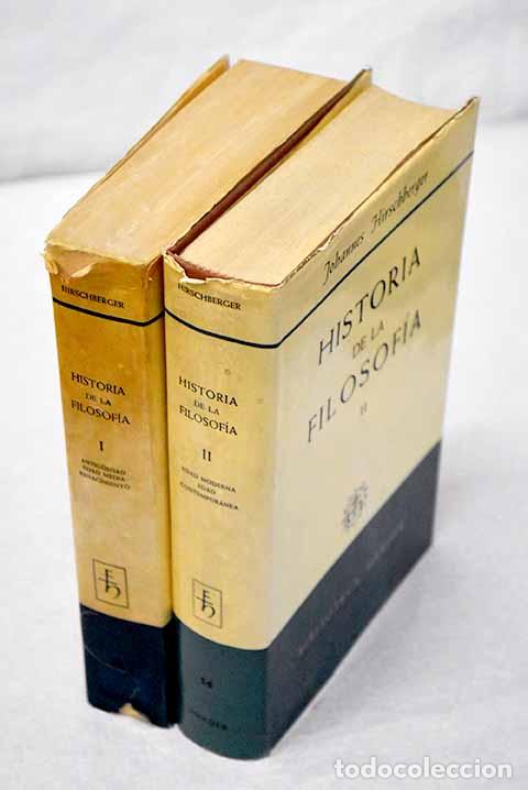 books: Historia de la filosof&iacute;a.- Hirschberger, Johannes