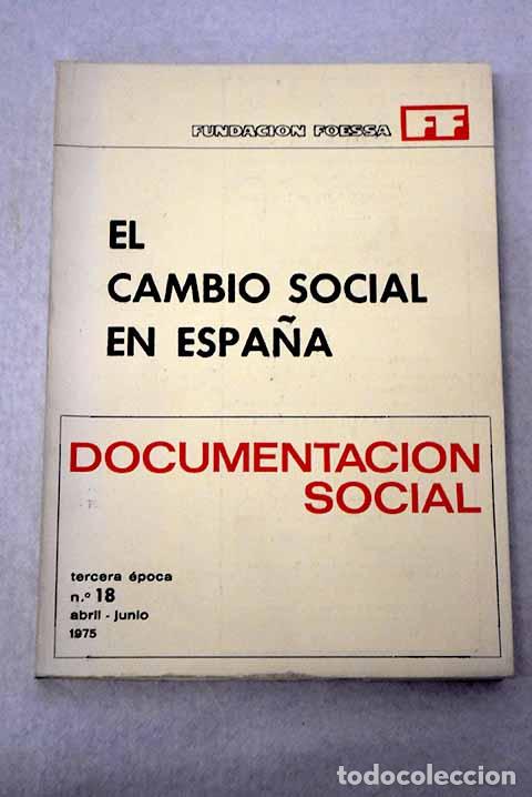 books: Documentaci&oacute;n social: El cambio social en Espa&ntilde;a