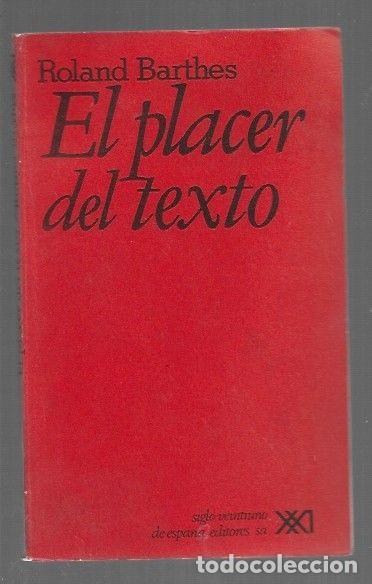 B&uuml;cher: PLACER DEL TEXTO - EL - BARTHES, ROLAND