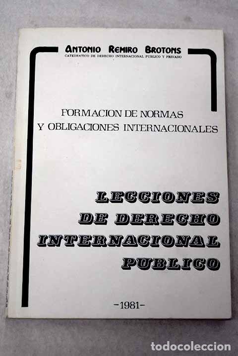Livros em segunda m&atilde;o: Lecciones de Derecho internacional p&uacute;blico: formaci&oacute;n de normas y obligaciones internacionales