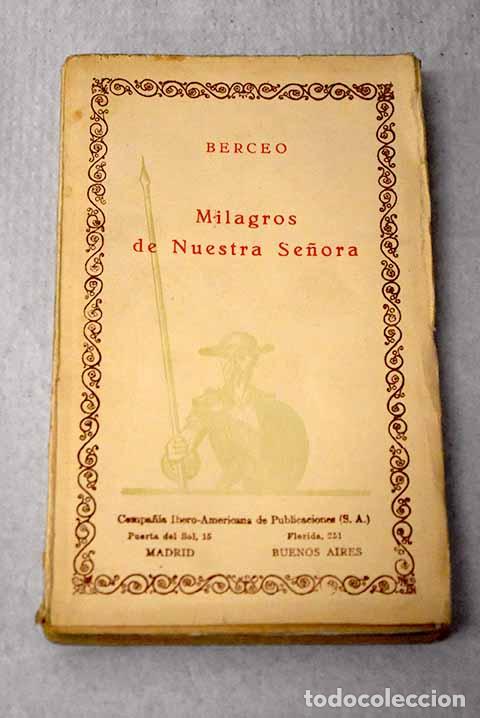 Libros: Milagros de Nuestra Se&ntilde;ora.- Gonzalo de Berceo