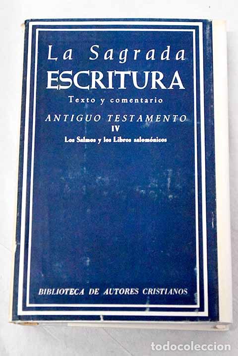 Libros: La Sagrada Escritura, tomo IV