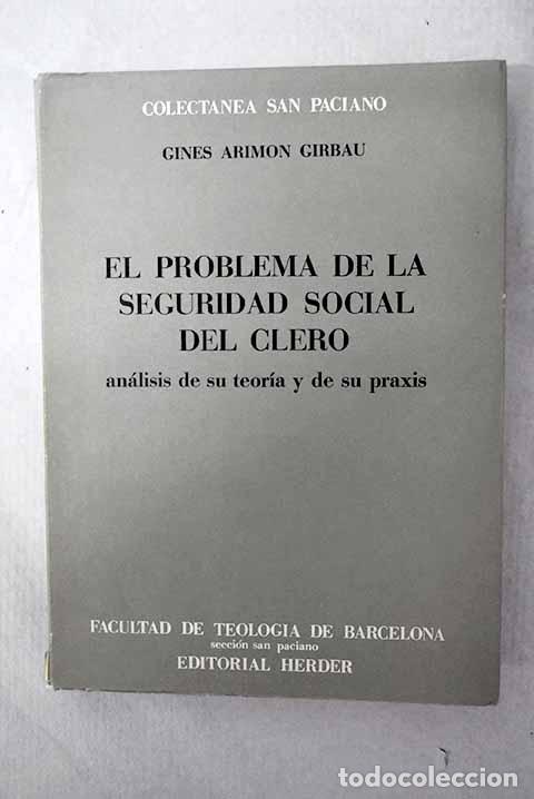 books: El problema de la seguridad social del clero.- Arimon, Gin&eacute;s