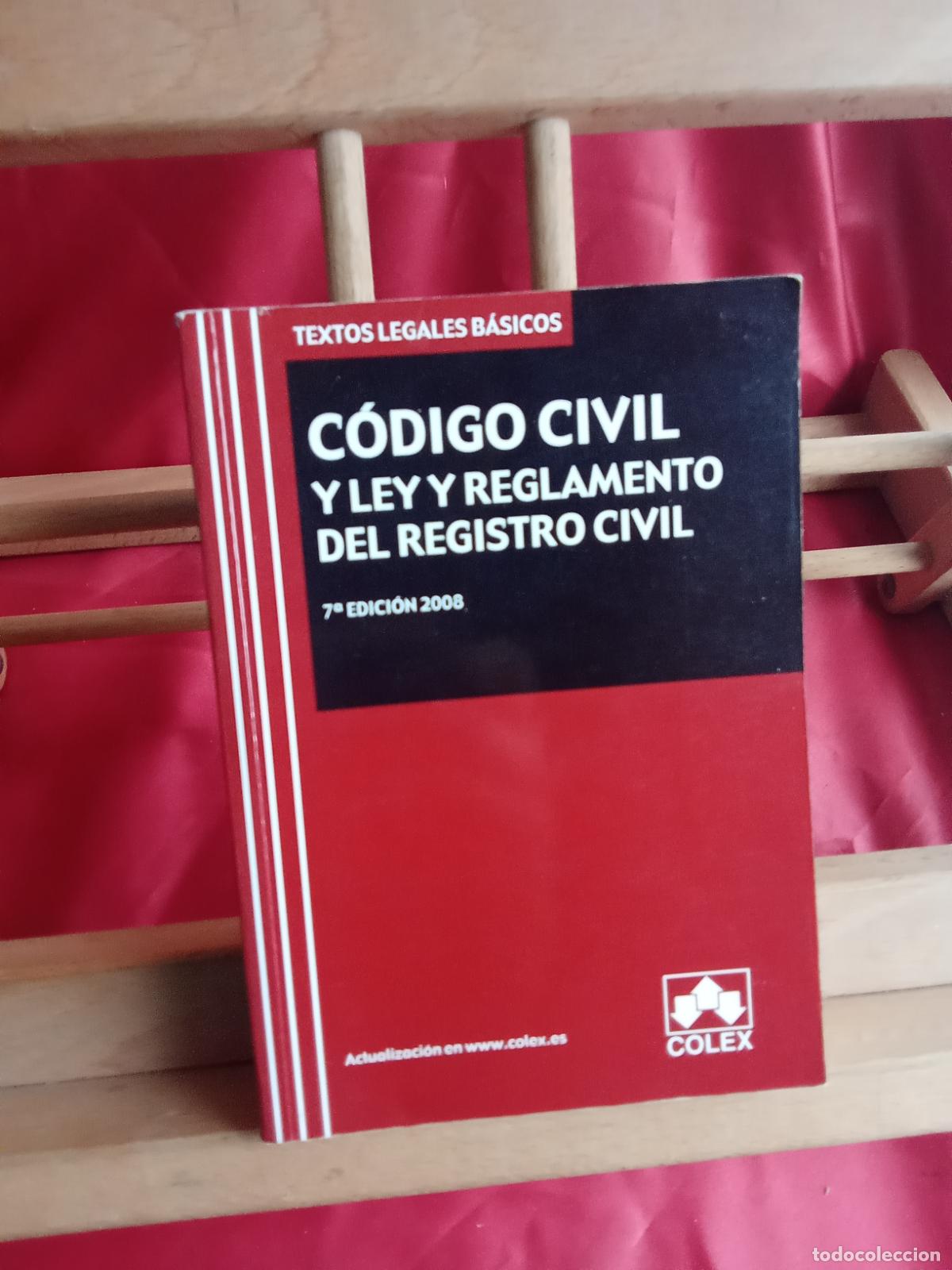 B&uuml;cher: C&oacute;digo civil y ley y reglamento de registro civil 2008 L.31642-1522