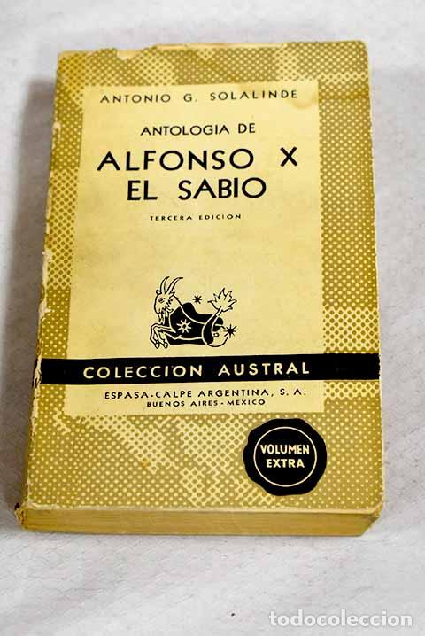 books: Antolog&iacute;a de Alfonso X el Sabio.- Alfonso X.