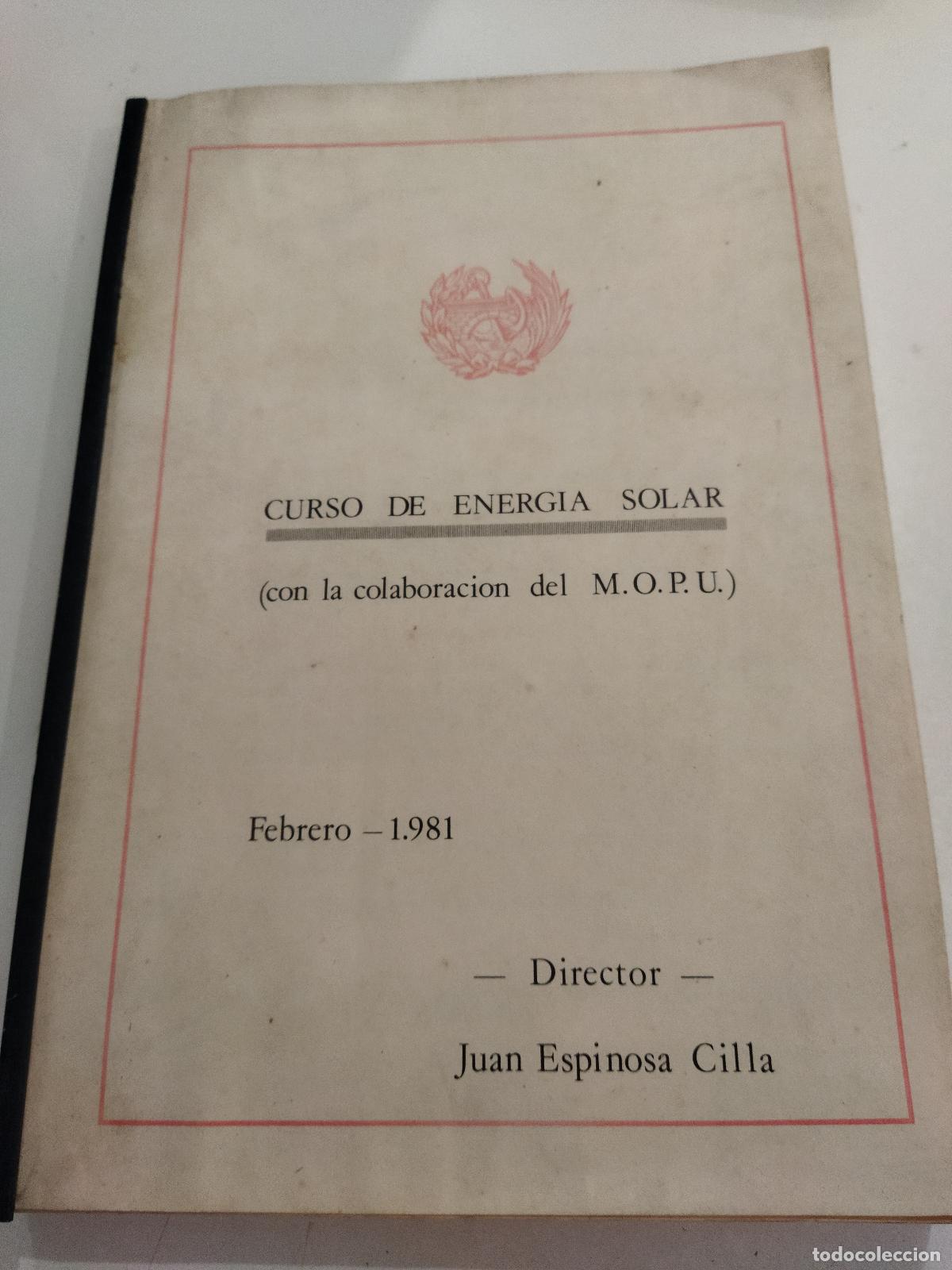 Livres: CURSO DE ENERGIA SOLAR (CON LA COLABORACION DEL M.O.P.U.) - VARIOS