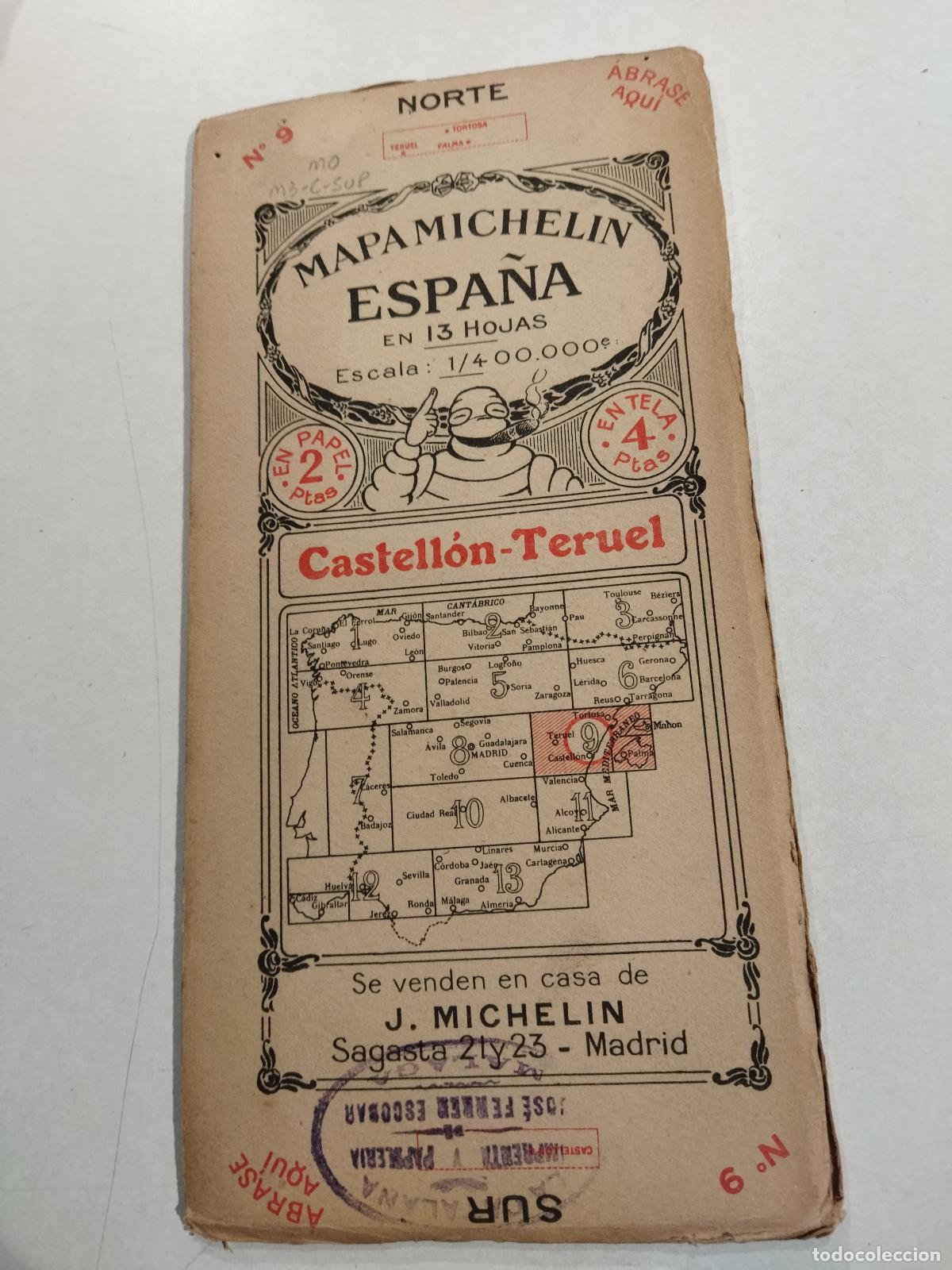 Livros em segunda m&atilde;o: MAPA MICHELIN ESPA&Ntilde;A EN 13 HOJAS. N&ordm; 9 - VARIOS