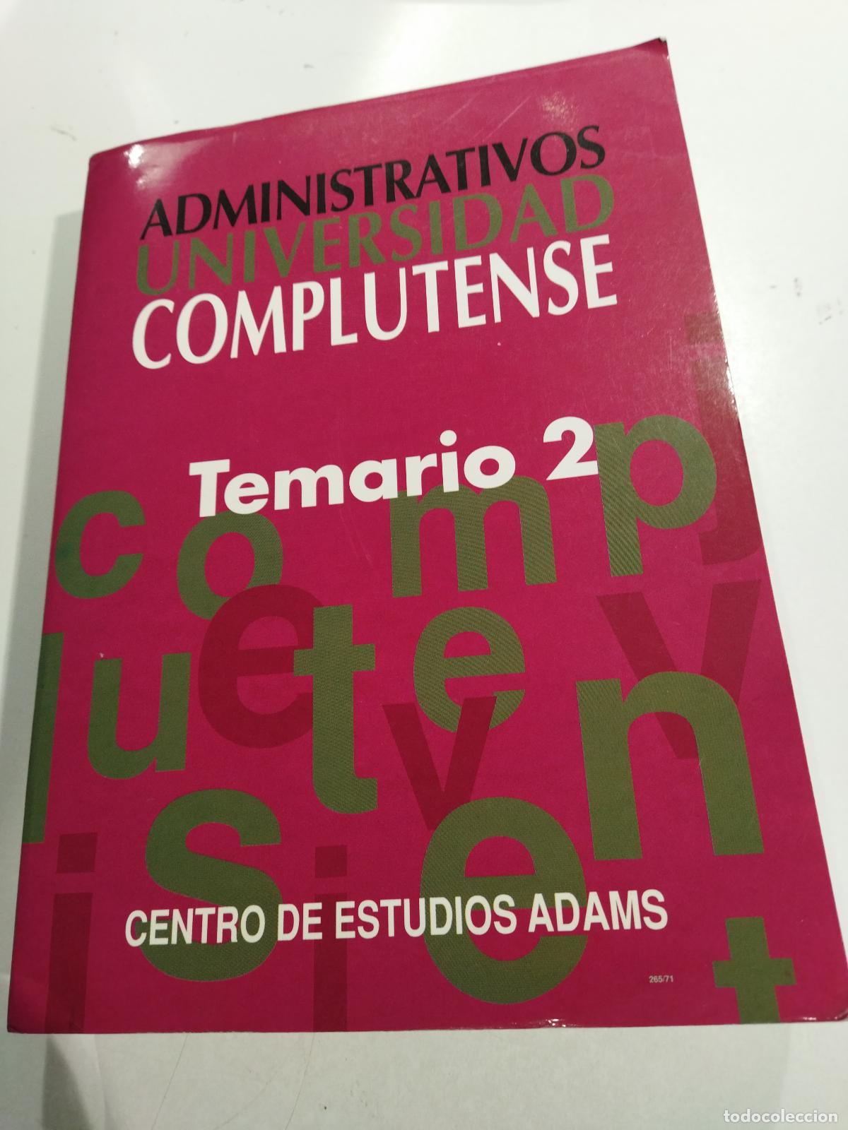 B&uuml;cher: ADMINISTRATIVOS UNIVERSIDAD COMPLUTENSE - VARIOS