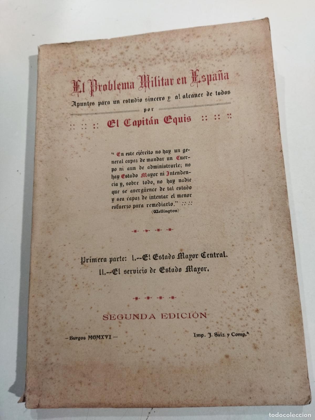 Libri di seconda mano: EL PROBLEMA MILITAR EN ESPA&Ntilde;A - CAPIT&Aacute;N EQUIS