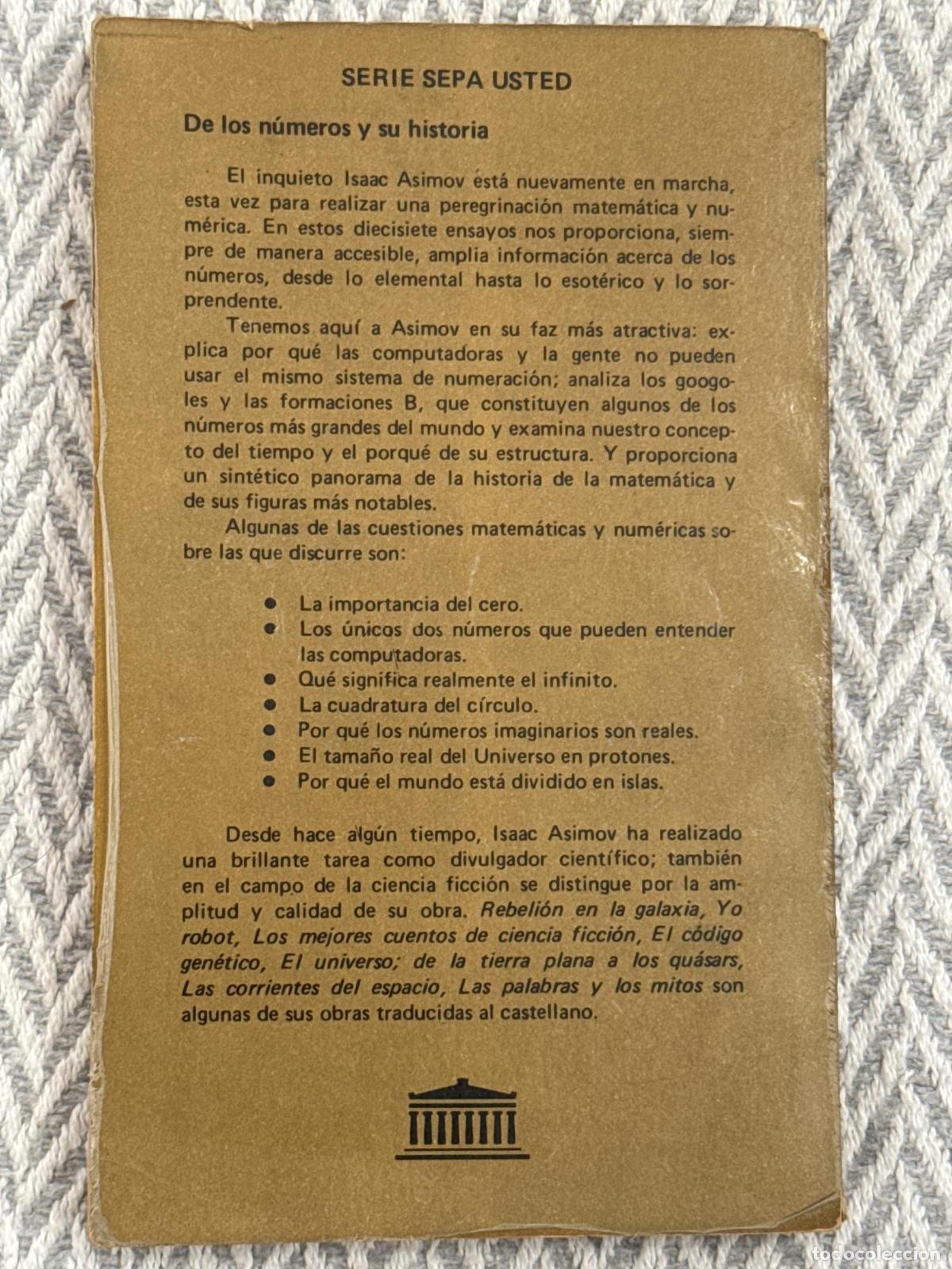 Libros: De los n&uacute;meros y su historia - Isaac Asimov - Foto 3