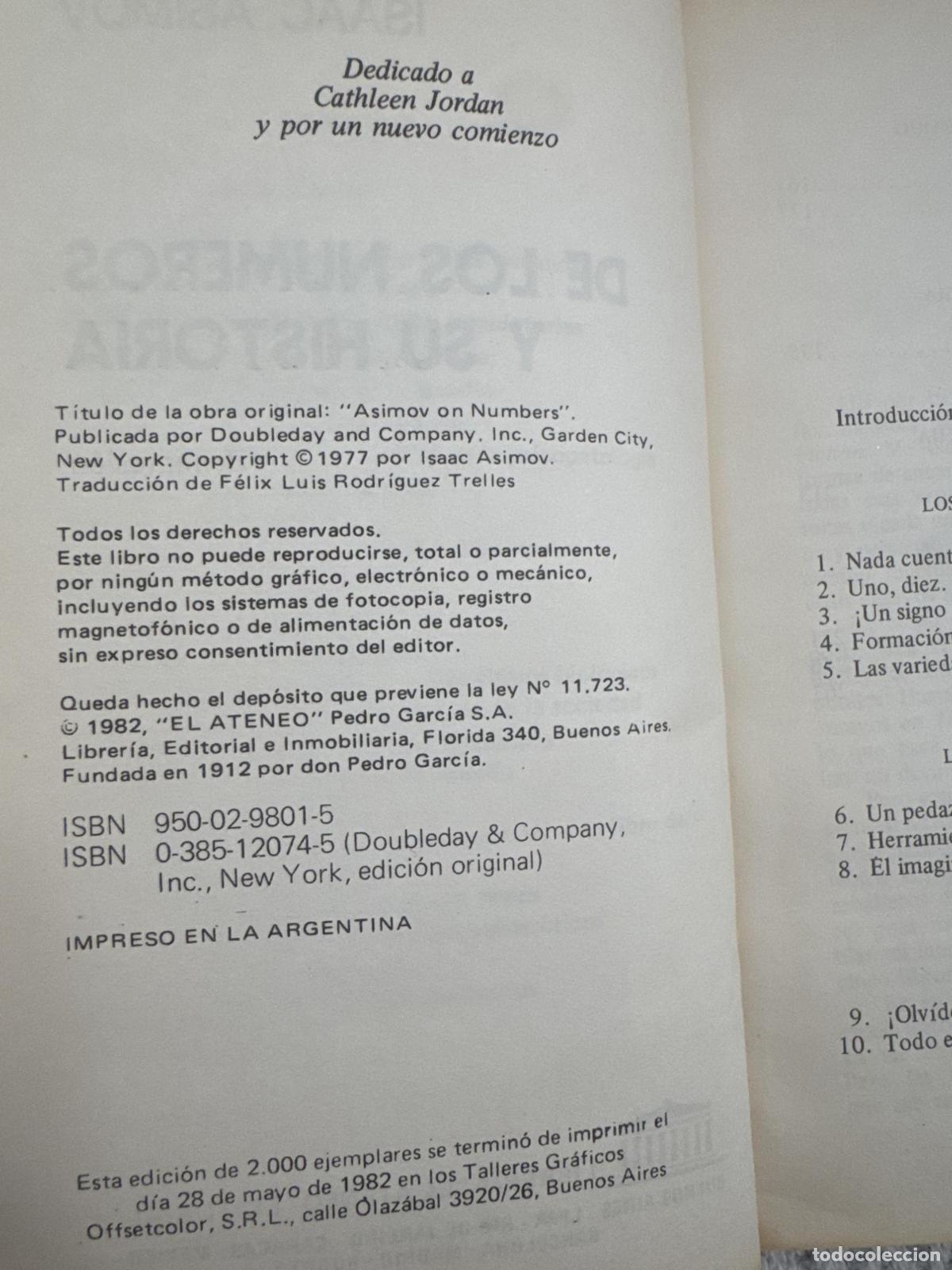 Libros: De los n&uacute;meros y su historia - Isaac Asimov - Foto 4