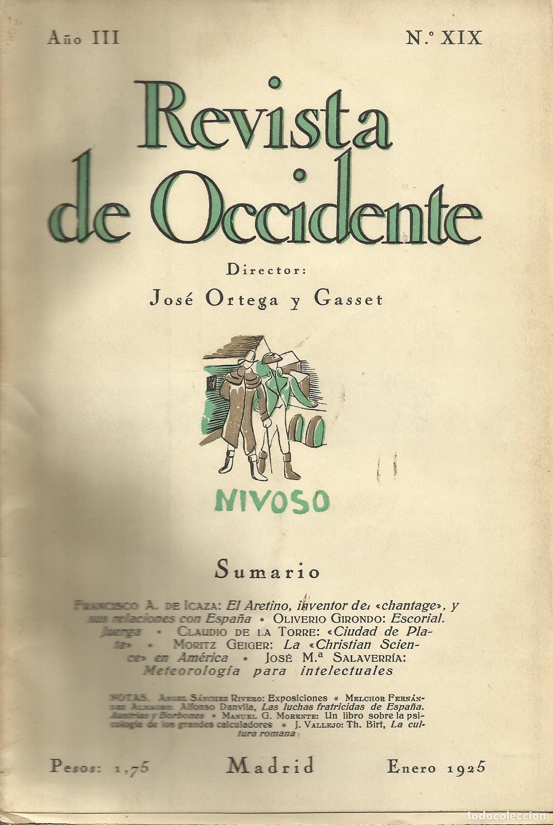 Libri di seconda mano: REVISTA DE OCCIDENTE - VARIOS AUTORES
