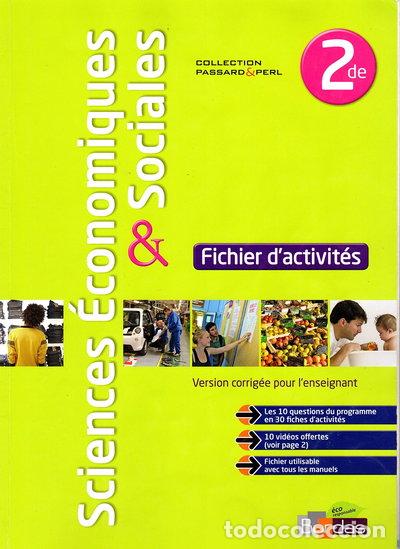 Livros em segunda m&atilde;o: Sciences &Eacute;conomiques et Sociales - 2de - Fichier d'activit&eacute;s- 9782047330913