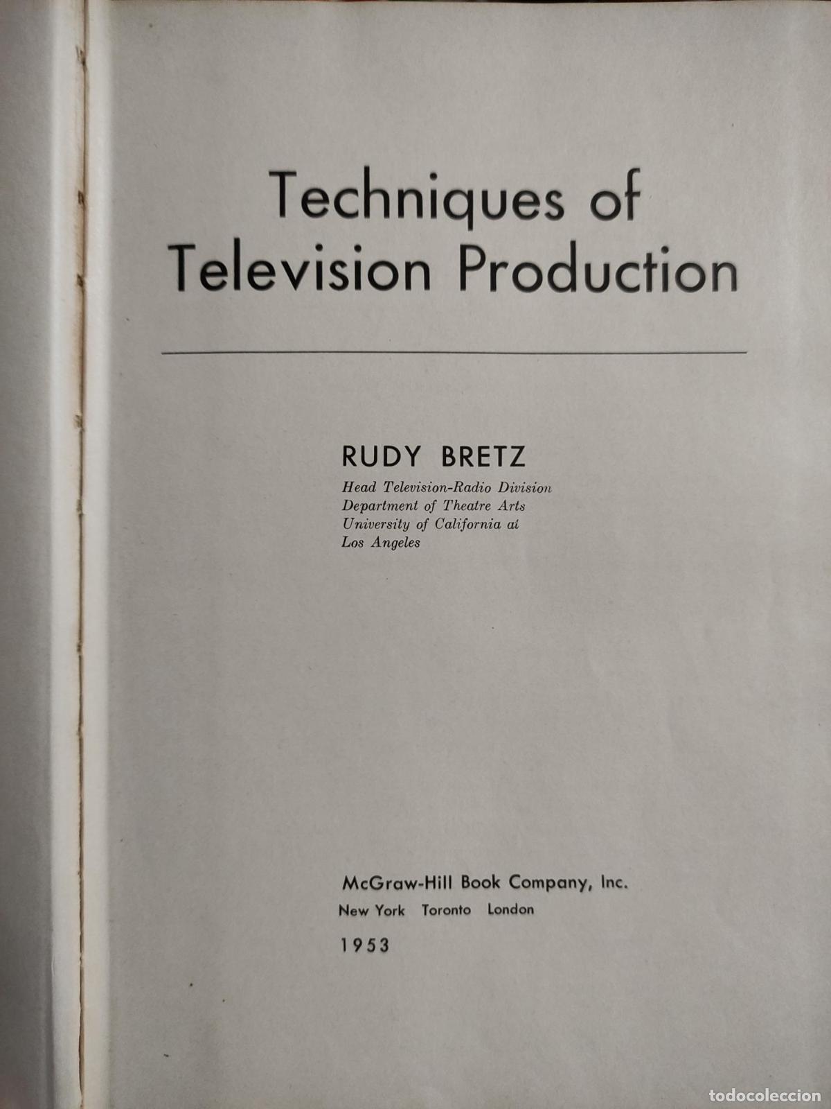 Libros: TECHNIQUES OF TELEVISION PRODUCTION (MCGRAW HILL TELEVISION SERIES) [HARDCOVER] -