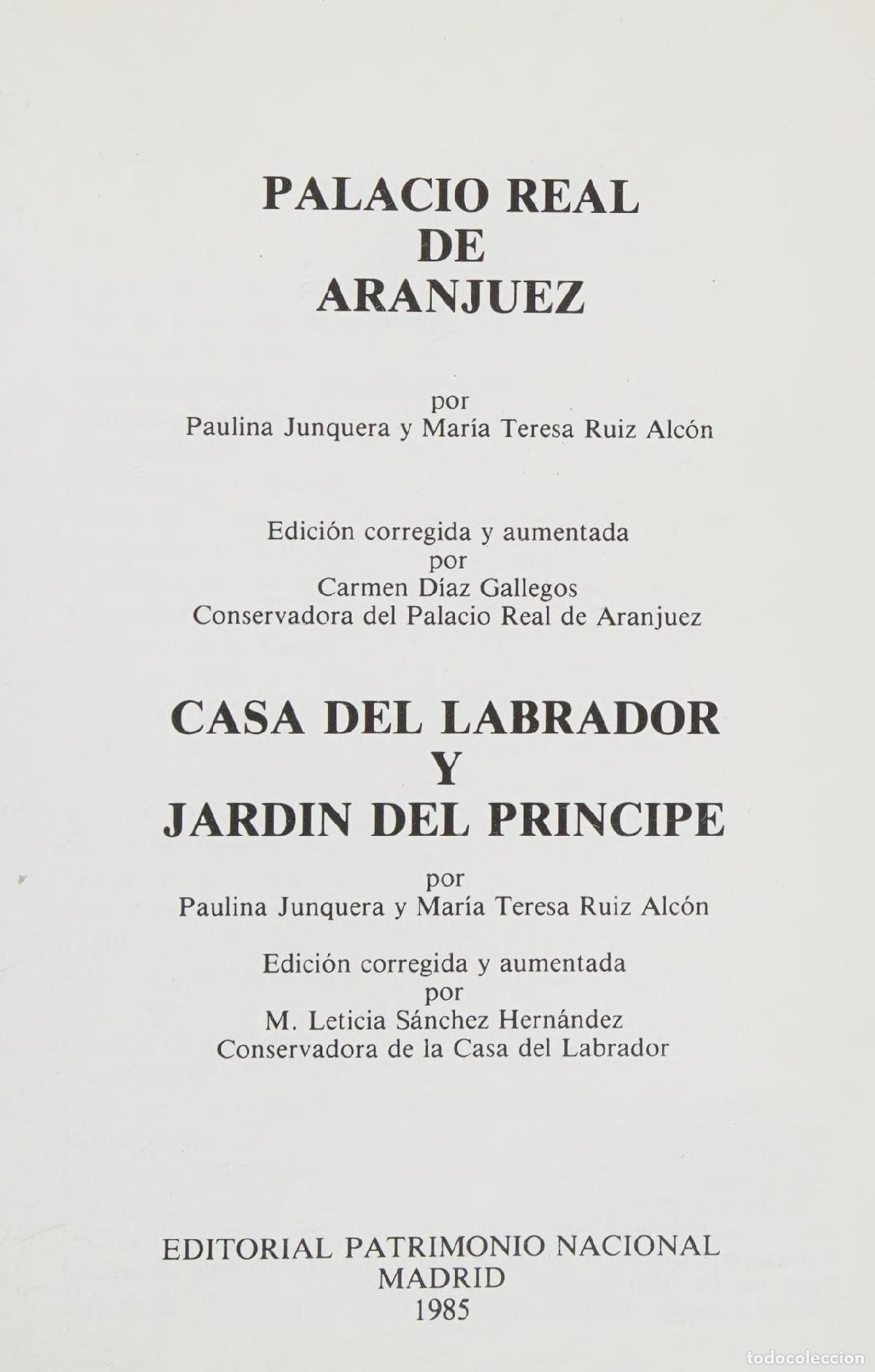 Libros: REAL SITIO DE ARANJUEZ. (ESPA&Ntilde;OL) DIAZ GALLEGOS, CARMEN AND SANCHEZ HER -
