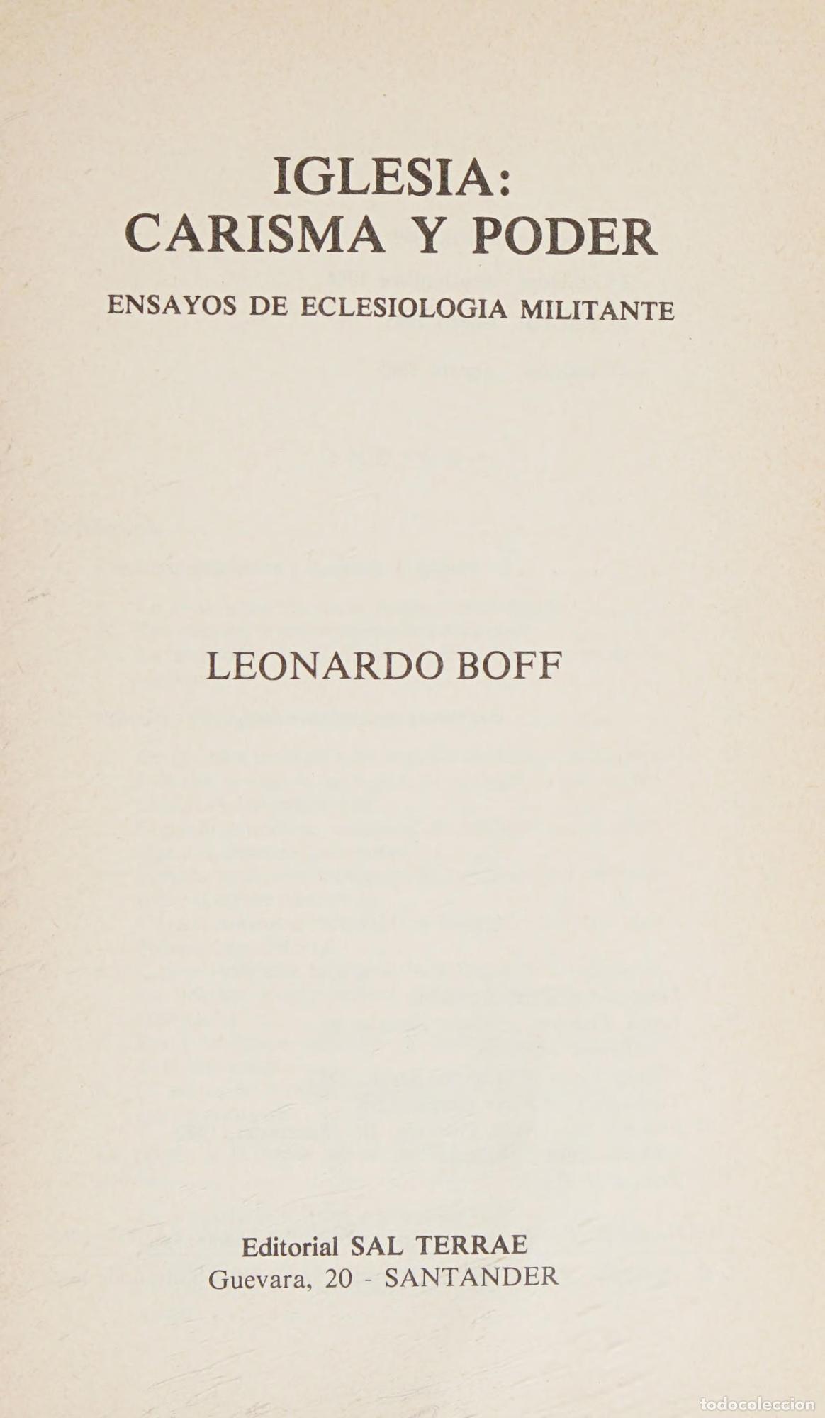 Libros: IGLESIA - Boff, Leonardo