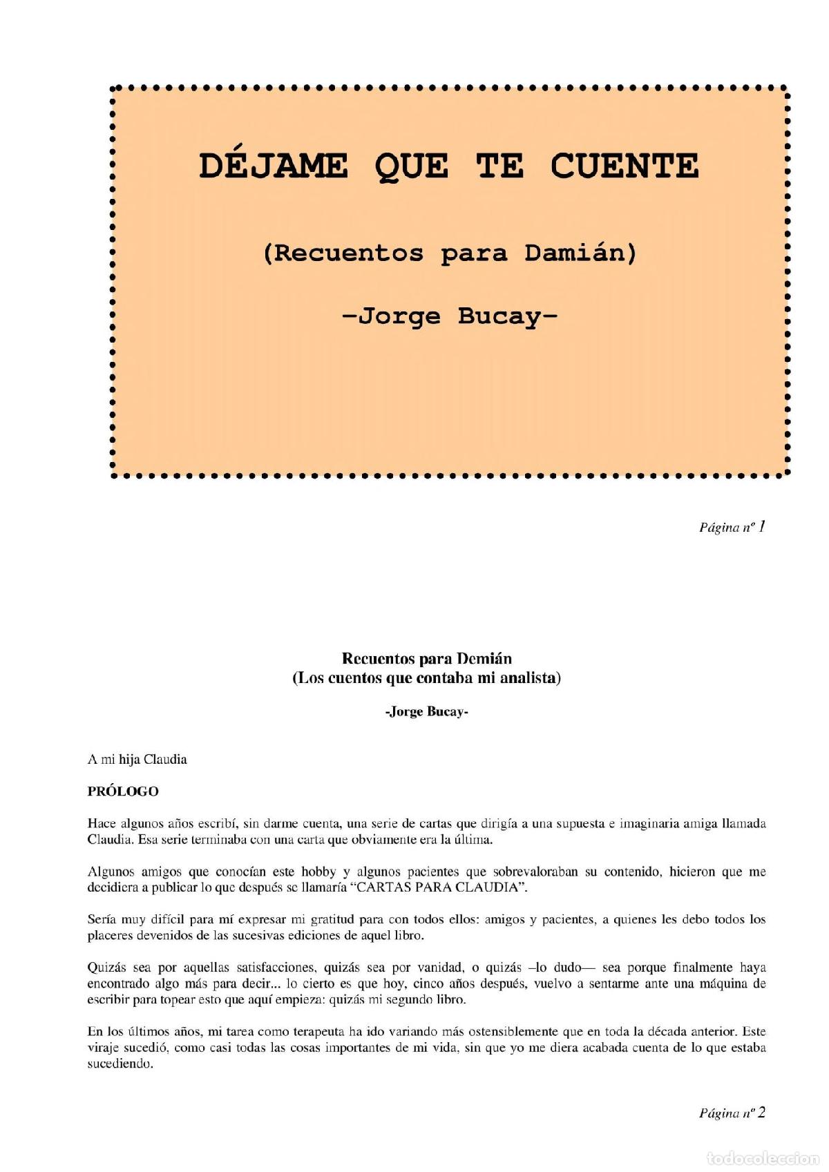 B&uuml;cher: DEJAME QUE TE CUENTE- BOLSILLO - Bucay Jorge