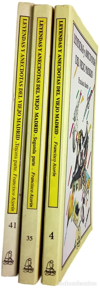 B&uuml;cher: Leyendas y an&eacute;cdotas del viejo Madrid (1,2 y 3)