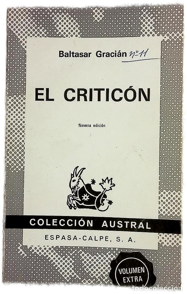 books: El Critic&oacute;n - Graci&aacute;n, Baltasar; Quiles, Ismael