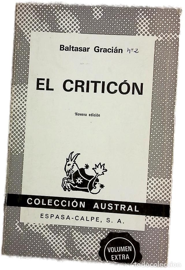 Libros: El Critic&oacute;n - Graci&aacute;n, Baltasar; Quiles, Ismael