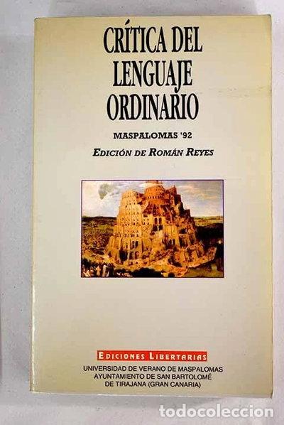 Libros: Cr&iacute;tica del lenguaje ordinario- 9788476832530