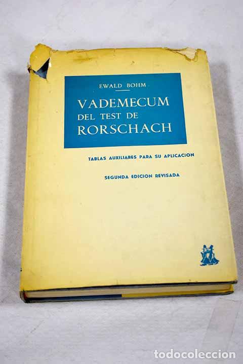 Livres: Vademecum del test de Rorschach.- Bohm, Ewald