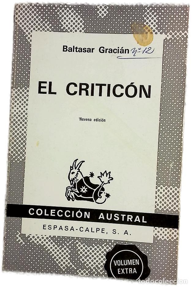 Livres: El Critic&oacute;n - Graci&aacute;n, Baltasar; Quiles, Ismael