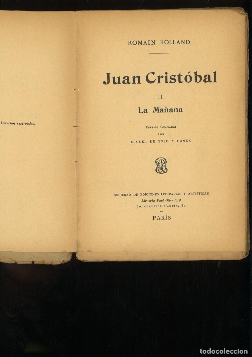 Libros: JUAN CRISTOBAL II LA MA&Ntilde;ANA. Romain Rolland - Foto 2