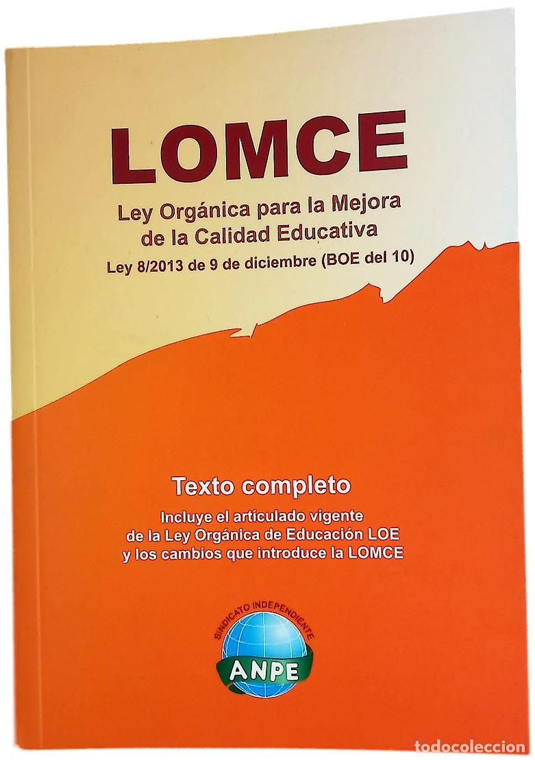Libros: LOMCE : Ley Org&aacute;nica para la mejora de la calidad educativa