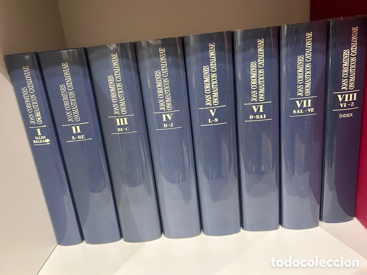 Libros: Onomasticon cataloniae de Joan Coromines, 8 vol.