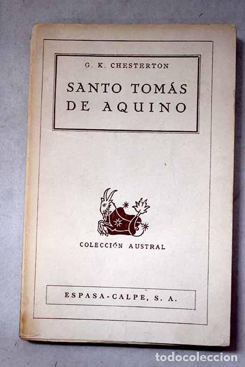 Libros: Santo Tom&aacute;s de Aquino.- Chesterton, G. K.