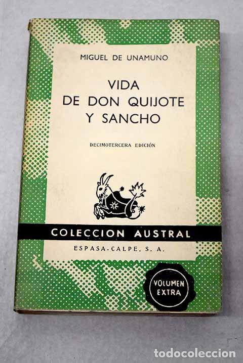 Libros: Vida de Don Quijote y Sancho seg&uacute;n Miguel de Cervantes Saavedra.- Unamuno, Miguel de