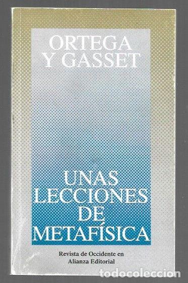 Livros em segunda m&atilde;o: LECCIONES DE METAFISICA - UNA - ORTEGA Y GASSET, JOSE