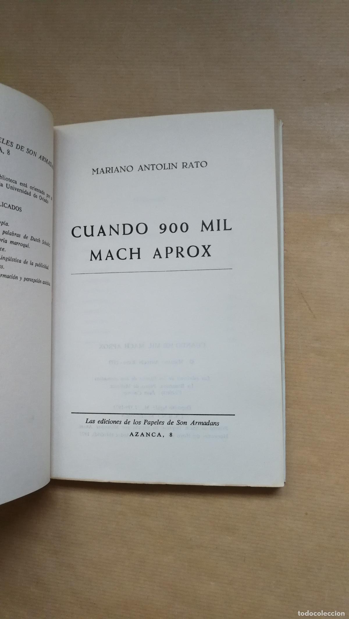 Libros: CUANDO 900 MIL MACH APROX. - &rdquo;ANTOL&Iacute;N RATO, Mariano.&rdquo; - Foto 4