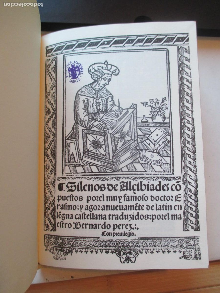 Libros: ERASMO DE ROTTERDAM SILENOS DE AL&Ccedil;IB&Iacute;ADES (facsimil) W41852 - Foto 2