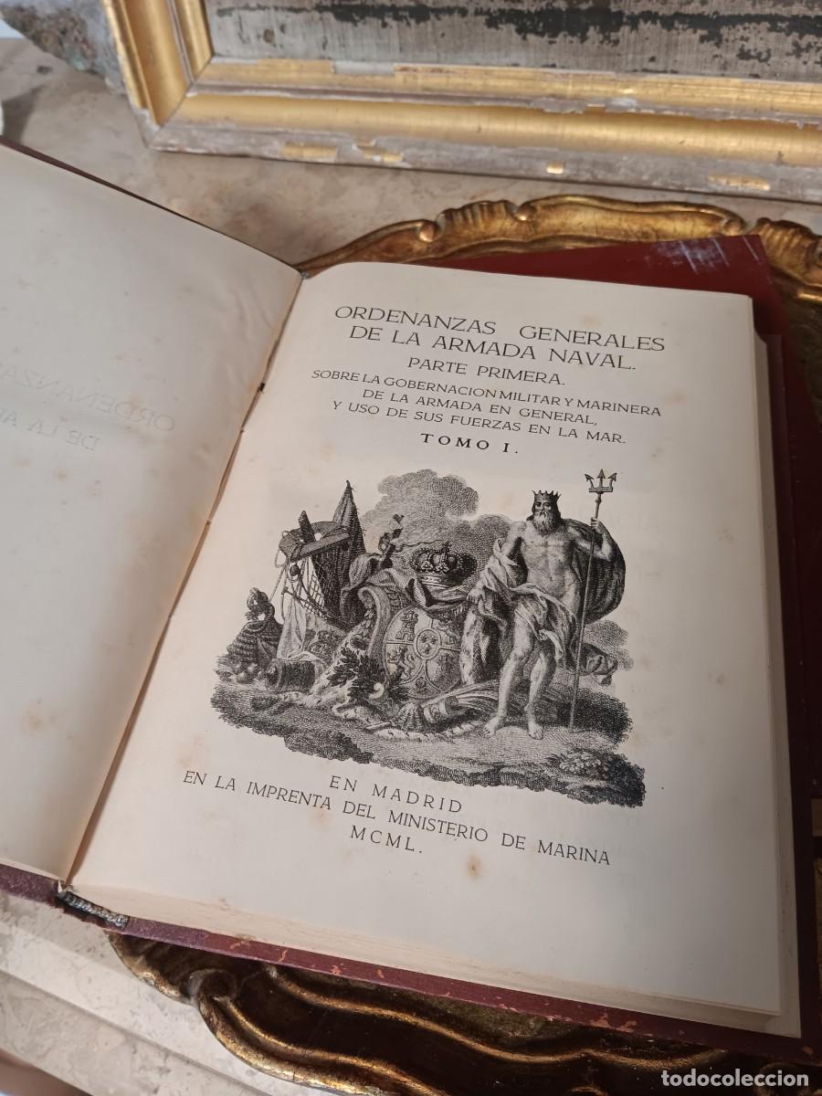Libros: Ordenanzas Generales de la Armada Naval (Tomo I), publicada originalmente en 1793 bajo el reinado de