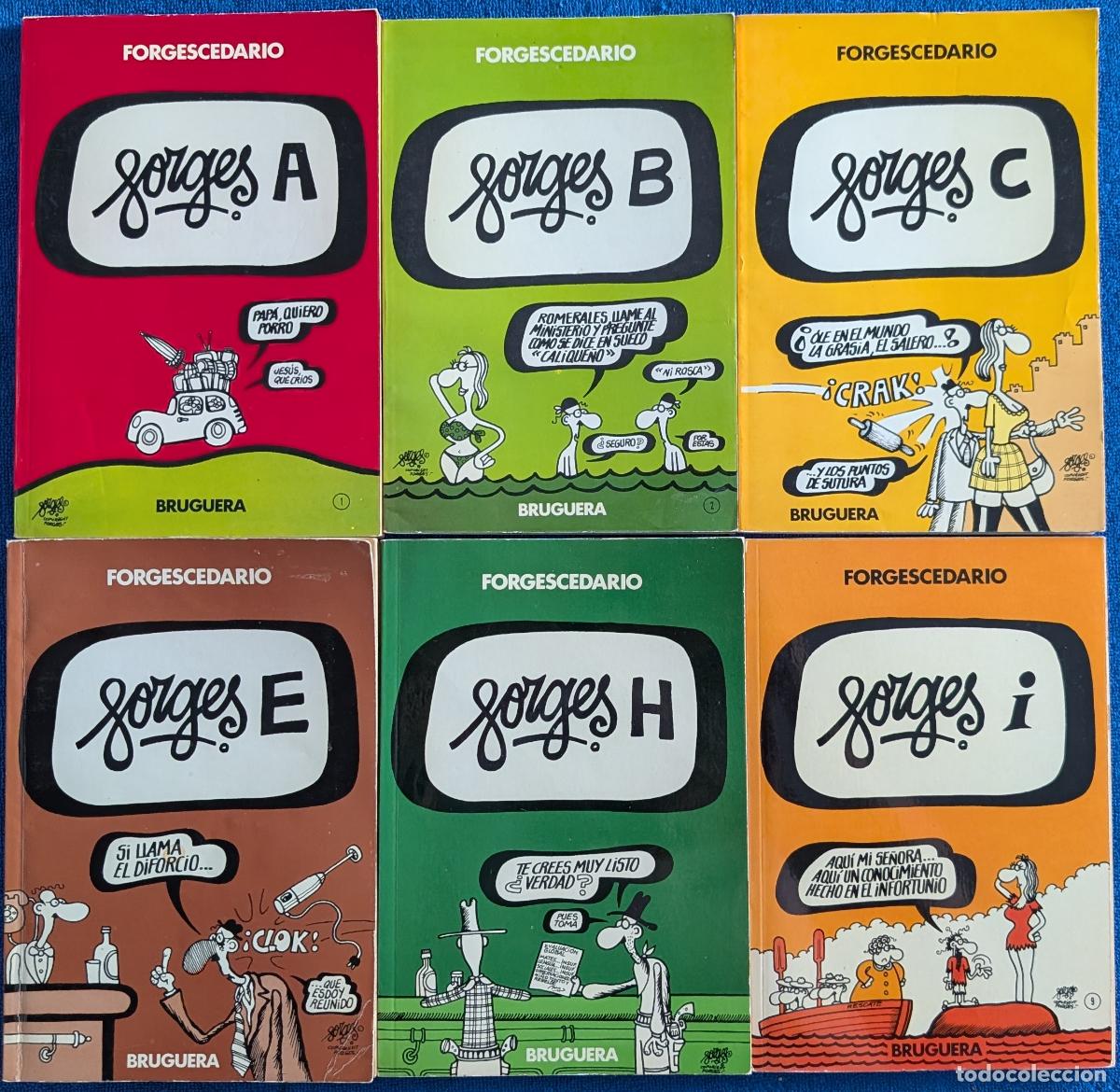 Libros: Lote de 6 libros de Forgescedario (A, B, C, E, H y I) - Editorial Bruguera - 1&ordf; edici&oacute;n (1979)