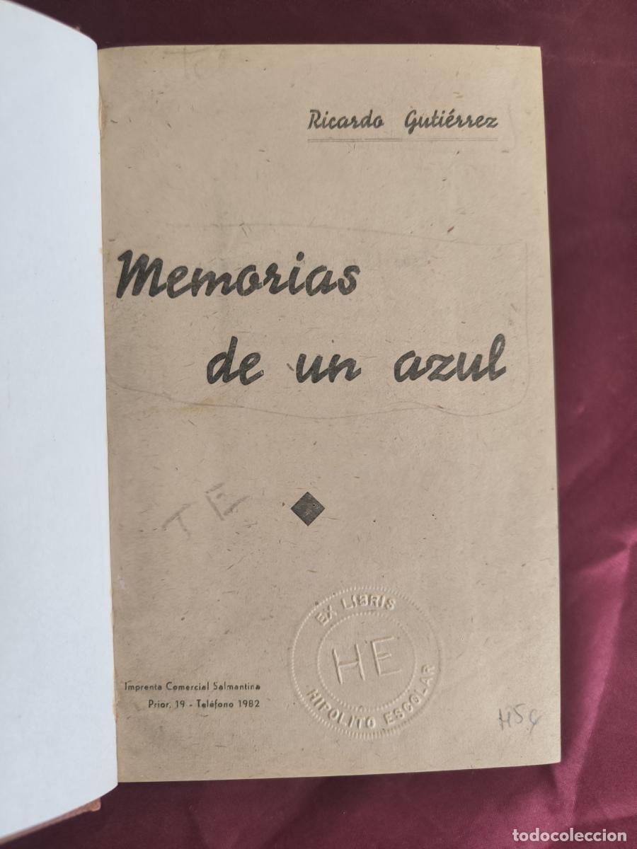 Libros: Memorias de un azul - Ricardo Guti&eacute;rrez
