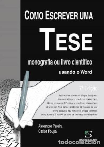 Libros: Como Escrever uma Tese, Monografia ou Livro Cient&iacute;fico Usando o Word- 9789726189466