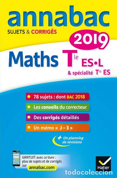 Livros em segunda m&atilde;o: Annabac Maths Tle ES, L 2019- 9782401045552