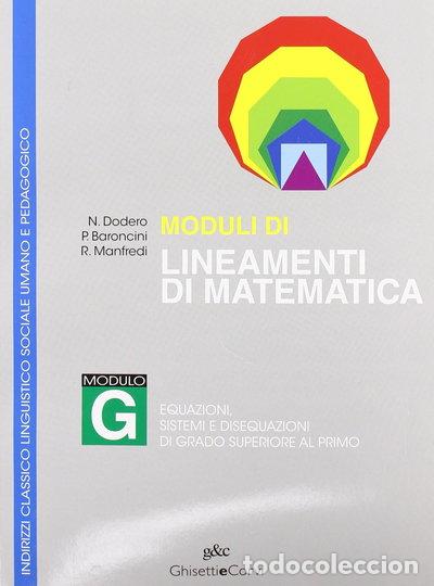 Livros em segunda m&atilde;o: Lineamenti di matematica. Modulo G- 9788880135814