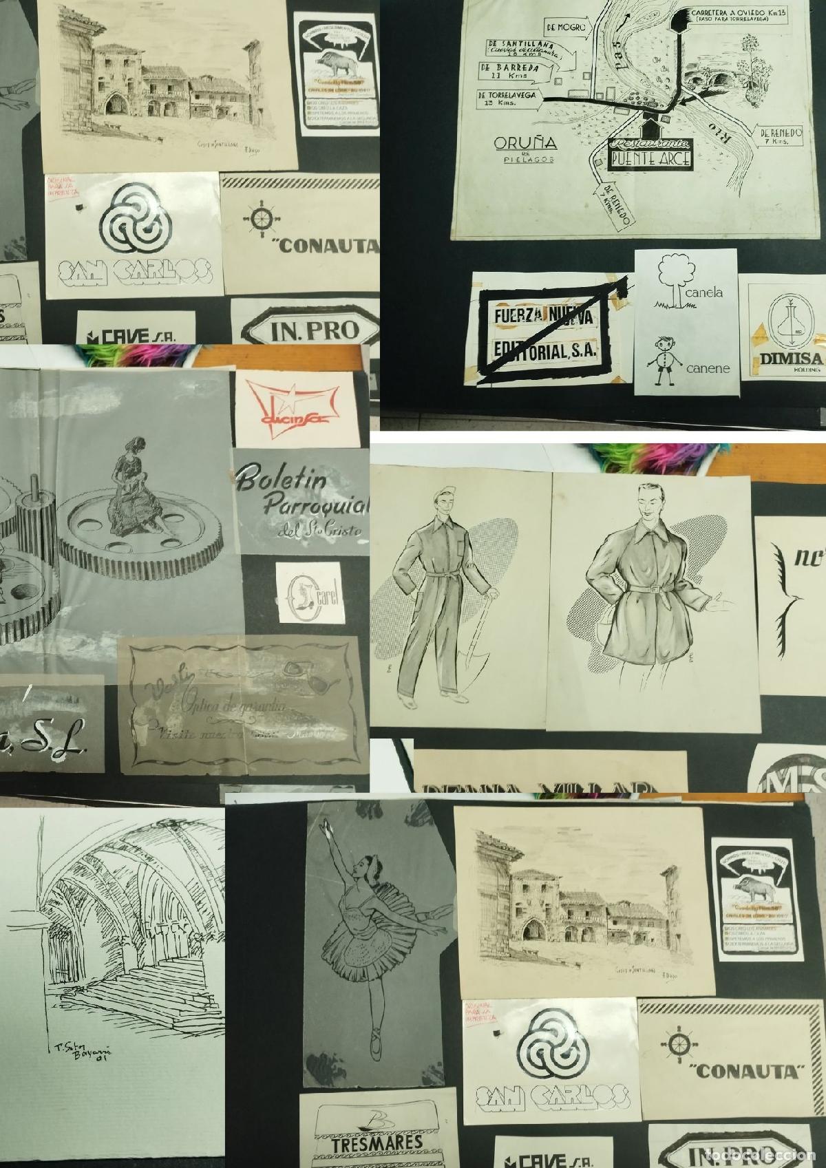Libros: &Aacute;lbum de trabajo dise&ntilde;ador gr&aacute;fico / estudio decoraci&oacute;n - Cantabria - Santander c. 1970-1990 - Jos&eacute;