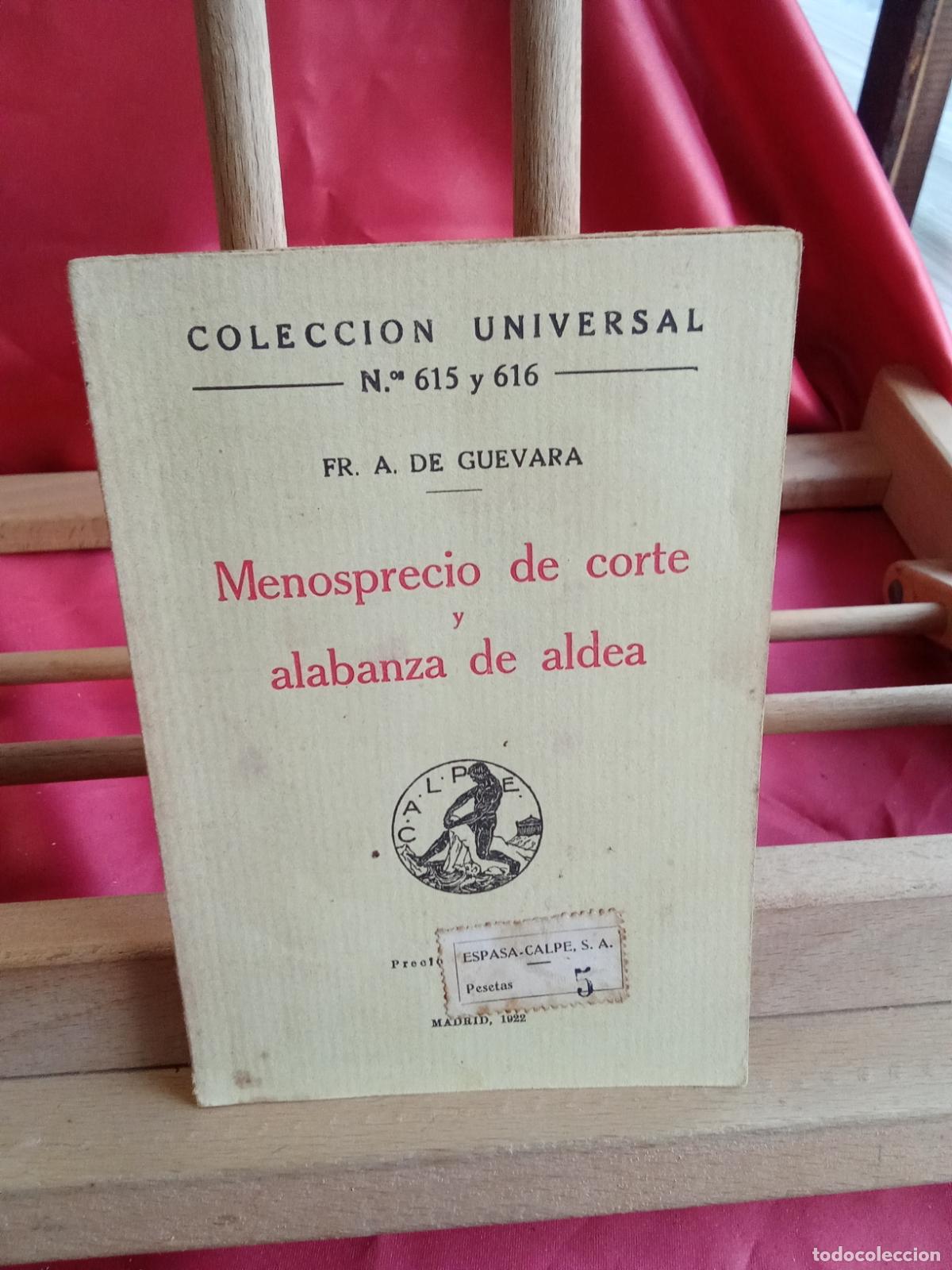 Libros: Menosprecio de corte y alabanza de aldea. Fr. A. de Guevara N.5053