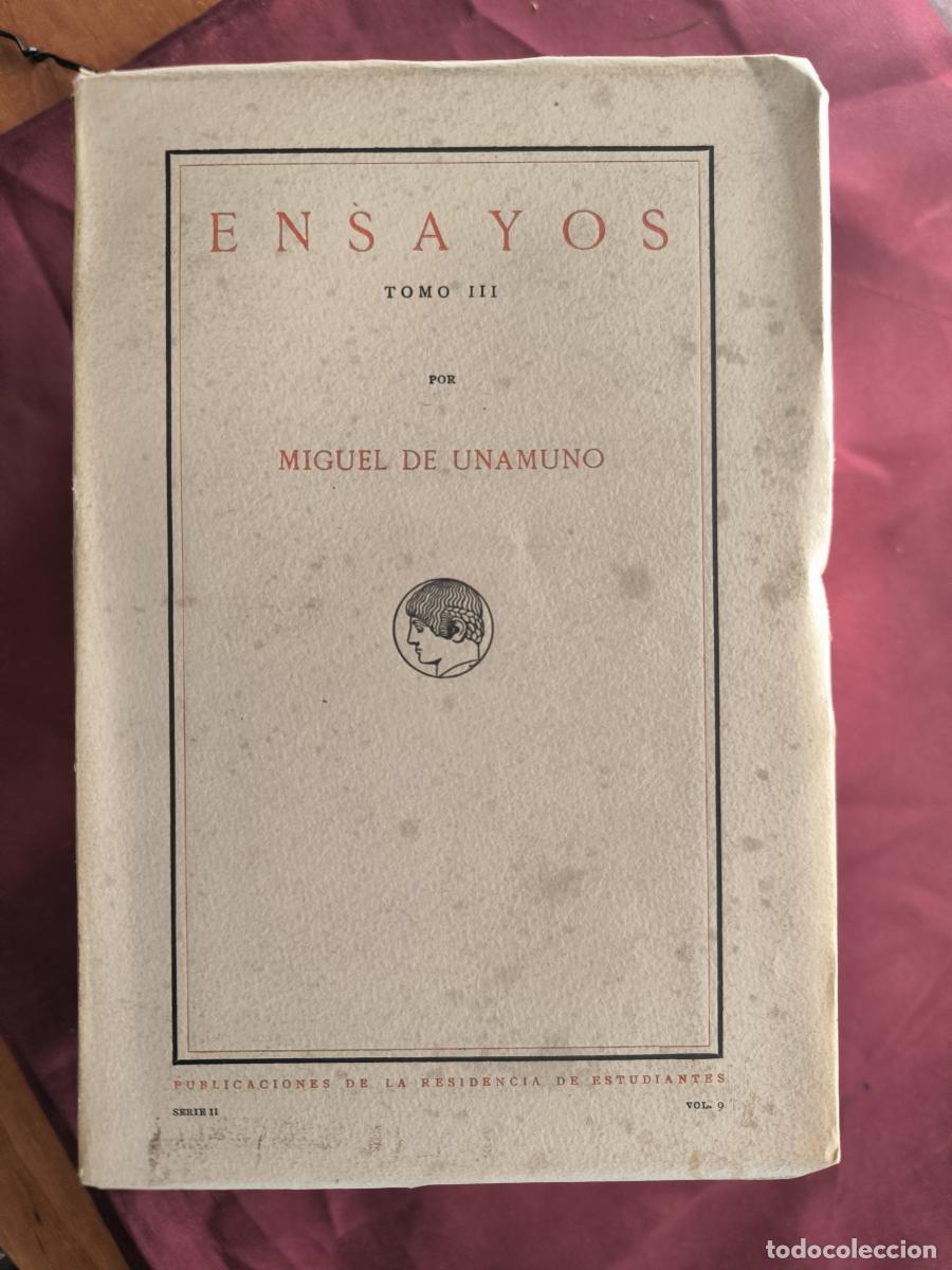 Libros: Ensayos (Tomos III, IV, V y VII). - Miguel de Unamuno y Jugo.