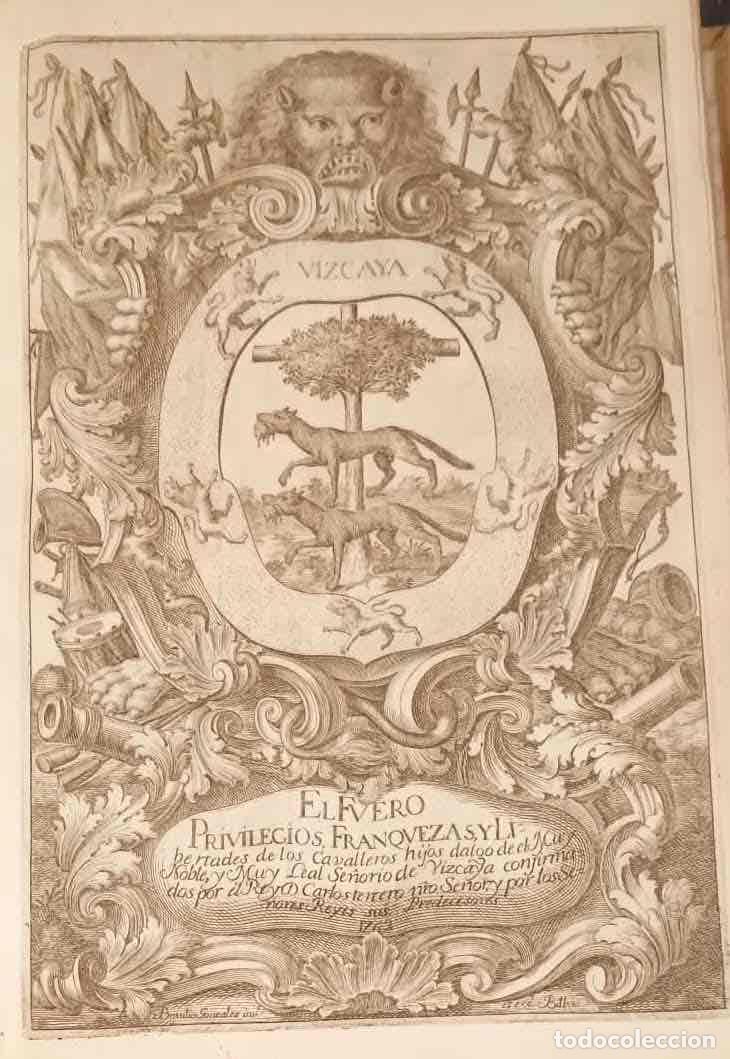 Libros: El Fuero Privilegios Franquezas y Libertades de los caballeros hijosdalgo del Se&ntilde;or&iacute;o de Vizcaya, co