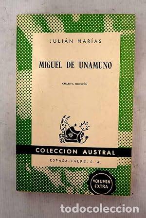 Libros: MIGUEL DE UNAMUNO - Mar&iacute;as,Juli&aacute;n