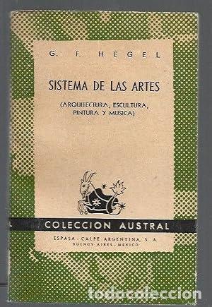 Libros: SISTEMA DE LAS ARTES (ARQUITECTURA, ESCULTURA, PINTURA Y MUSICA) - Hegel,G.F.